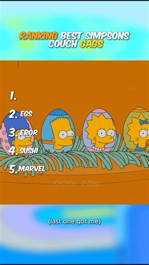 Ranking best simpsons couch gags pt 24 #shorts