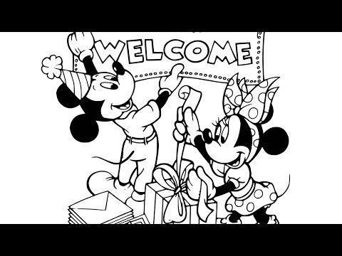 How to Coloring Mickey and Minnie Mouse Easy, Mickey Minnie Mouse Drawing and Coloring for Kids, 14