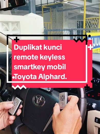 Duplikat kunci remote keyless smartkey mobil Toyota Alphard. Specialist segala macam kunci remote chip immobilizer keyless dan smartkey mobil dan motor. Didukung dengan alat program remote terupdate dan dengan mesin Duplikat Kunci otomatis Bisa dipanggil ketempat siang dan malam. WA: 0811256882/083823259000