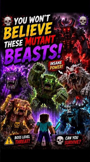 Minecraft's Most Terrifying Mutant Monsters! 😨💀 #shorts