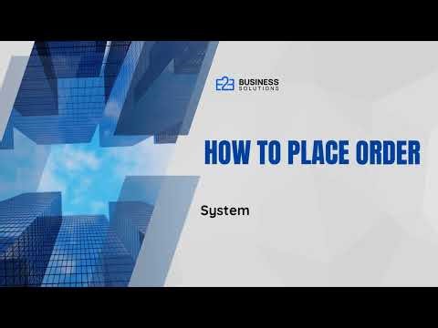 How to Place Order