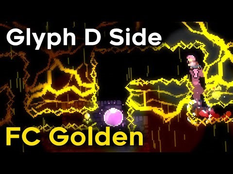 [Celeste] Glyph D Side - Full Clear Golden Strawberry