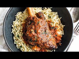 Greek Style Lamb Shank with Orzo