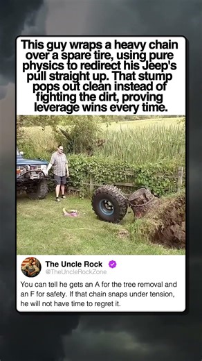 GENIUS TRUCK TRICK FOR PULLING STUMPS