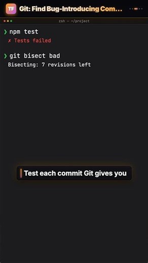 Find the EXACT Commit That Broke Your Code in Minutes with Git Bisect! #Shorts
