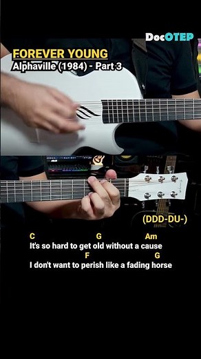 Forever Young - Alphaville (1979) Easy Guitar Chords Tutorial with Lyrics Part 3 SHORTS REELS