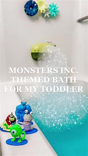 Monsters Inc. Themed Bath for Toddler | Bath Toy Ideas