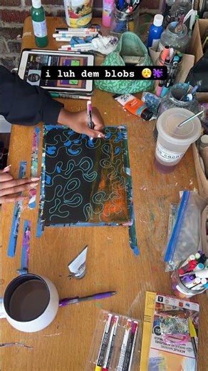 My uncomplicated method for abstract surface patterns #markerart #artshorts