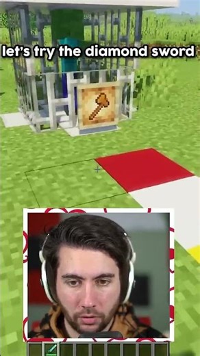 wooden axe vs diamond sword #shorts