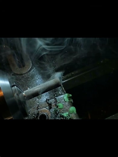 Power tapping Titanium #machining #titanium #lathe #tapping #machinist