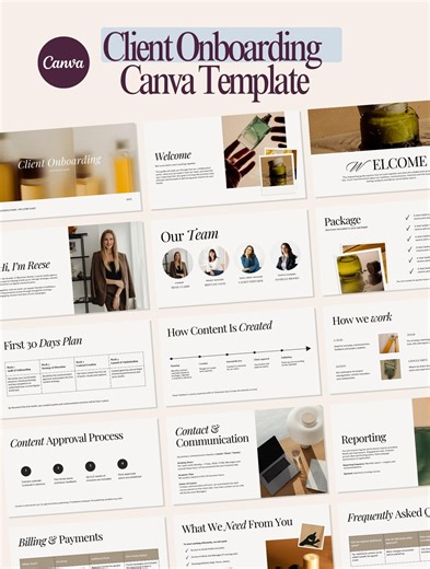 Client Onboarding Template Canva for Social Media Manager | Welcome Guide New Client Onboarding System Editable Digital Download - Etsy