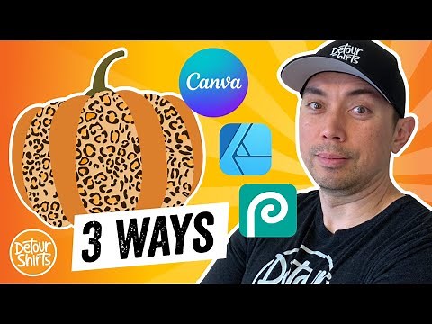 Graphic Design Tutorial: Leopard Pattern Pumpkin with Canva, Affinity Designer and Photopea