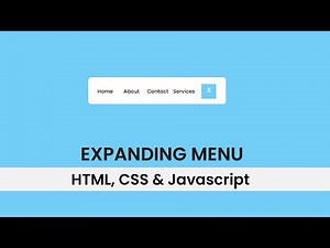 Expanding Menu (Horizontal) | HTML, CSS & Javascript