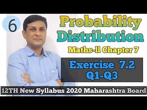 Probability Distribution Part 6 | Exercise 7.2 Q1-Q3 | Class 12th Maths | Samit Deshmukh |