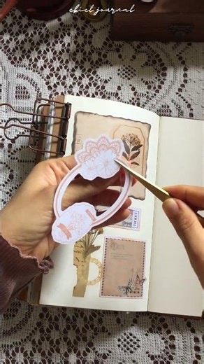 asmr collage journal with me vintage theme 🌿🤎🦋