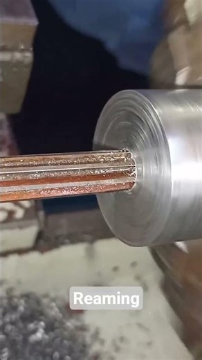 Reaming #lathemachine #reaming #drillingtools