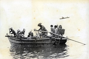 Japanese Women on a Fishing Boat in Onjuku, 1938