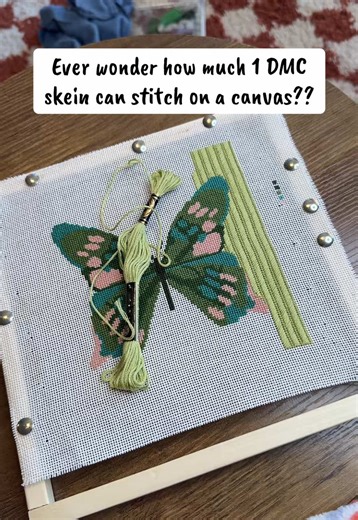 How Much Does One DMC Skein Stitch on Canvas?