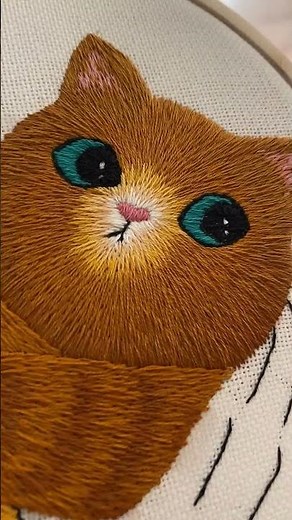 No kissing) embroidery, cat, pet