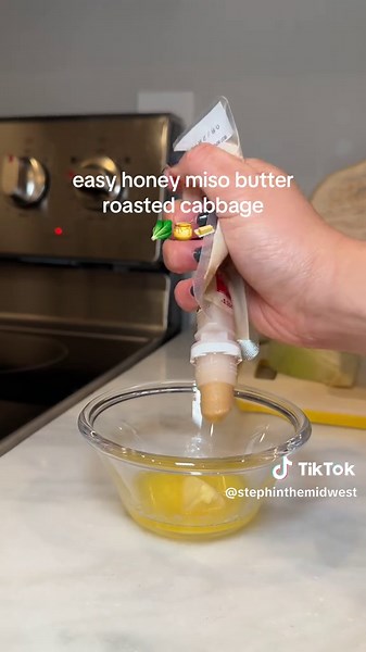 Delicious Honey Miso Butter Roasted Cabbage Recipe