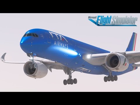 Flight Simulator A350-900: ITA Foggy Landing in Rome | MSFS 2020 Cinematic Approach [4K]