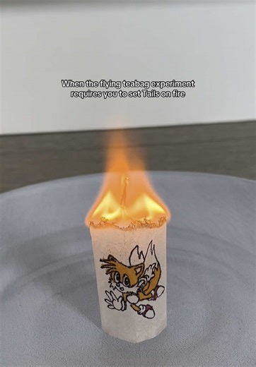 Flying Teabag Experiment with Tails from Sonic Series