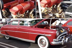 1953 Hudson Hornet Looks Fabulous in Red, Boasts Iconic Twin H-Power Setup
