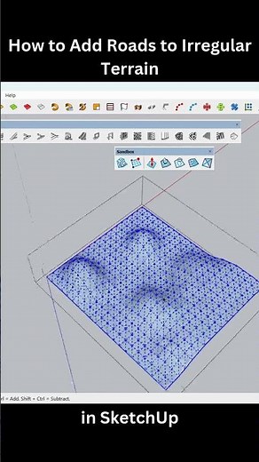 Sketchup Tutorial - How to Add Roads to Irregular Terrain in SketchUp #shorts