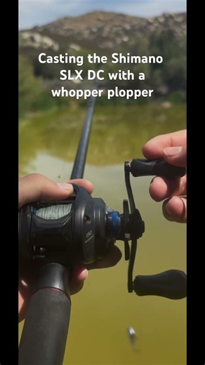 Casting the Shimano SLX DC #fishing #baitcast #baitcaster #fish #bass #bassfishing #fypシ #trending ￼