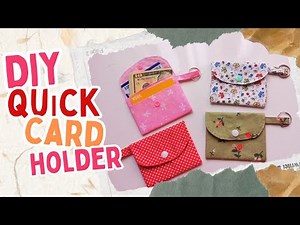 Card Holder Sewing Pattern Tutorial Quick & Easy How to Make Small Purse Keychain Beginner Friendly