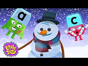 Little Snowman ☃️ Christmas Song | Learn to read | Alphablocks | @Littlezoo