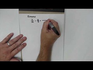 How to… Add and Subtract Fractions with Different Denominators.