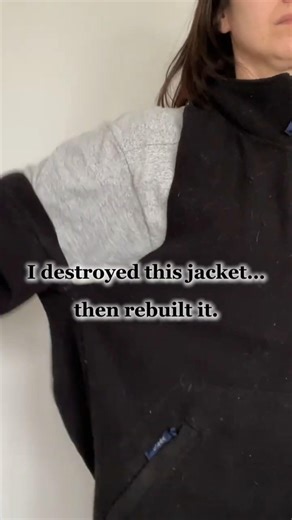I think I ruined this jacket. #sewing #upcycling #diy