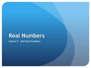 Data Representation - Real Numbers