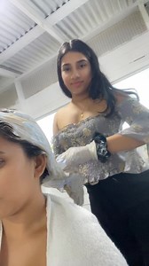 Professional Hair Treatment Process in a Salon