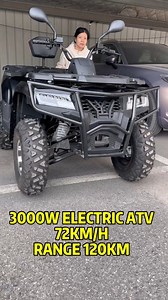97K views · 717 reactions | 3000W Electric ATV, Four wheel electric car, Electric quad bike, Max speed 72km/h Battery 72V 80Ah Range: 120KM. #electric #atv #quad | Yang Emily | Facebook