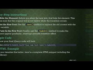 How to Add Text with a Fade-in Transition in jQuery