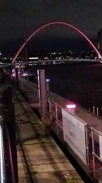 Newcastle upon Tyne. Christmas day, blinking eye bridge