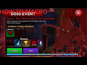 How To Macro/AFK Farm The Igris boss event In Anime Vanguards Update 4.5