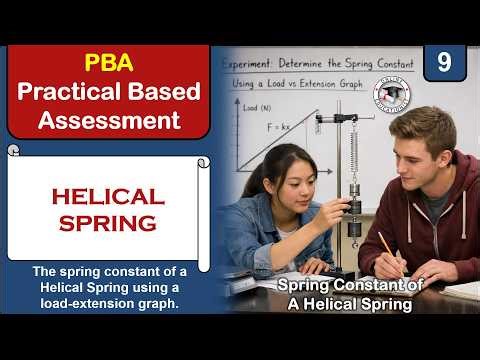 PBA | Spring Constant of Helical Spring | Practical | Physics PBA #practical #hookeslaw