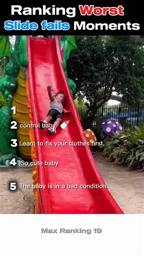Ranking worst slide fails moments