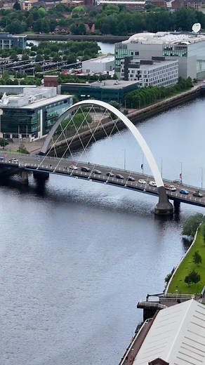 Exploring Glasgow's Squinty Bridge: A Drone Perspective
