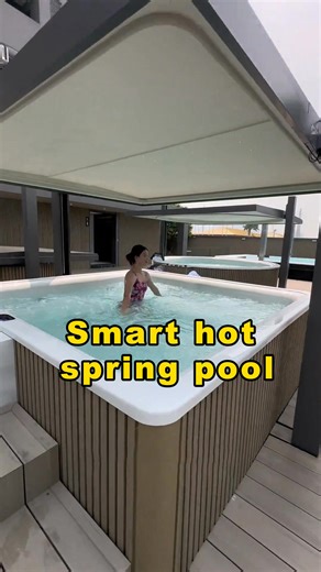 Jacuzzi swimming pool #smartspa #hottub #pool #swimmingpools#smartheatedswimmingpool #infinitypool #heatedpool #smartpool #jacuzzi #relaxation #luxuryhome #gardendesign #villa #hotel #smarthome #aleadhome | Chinasunrippleaquatics