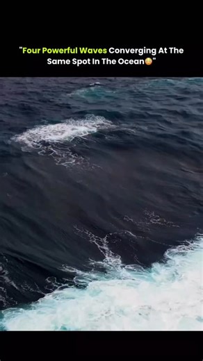 sci || tech || history on Instagram: "Four powerful ocean waves converging into a single point is a rare and fascinating natural phenomenon caused by the way waves interact with the seafloor beneath them. When incoming waves travel over underwater ridges, slopes, or channels, their speed and direction change through a process called wave refraction. In very specific seabed geometries, multiple wave trains from different directions bend inward and focus their energy at one precise location. Inste