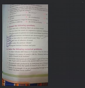 What makes the eardrum vibrate? 14. Distinguish between loudnes... | Filo