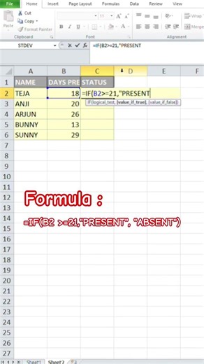 Excel Formula MAGIC ☺️... #Excel FormulaMagic #ExcelTelugu #ExcelShorts #ExcelTips
