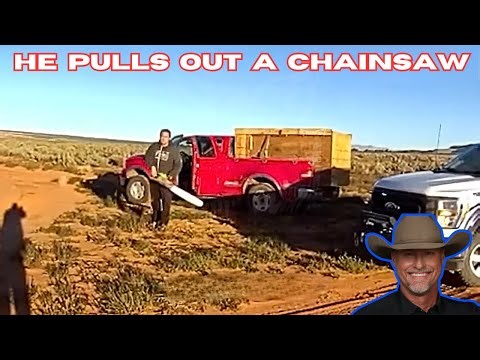 Wanted Man Pulls Out Chainsaw During Traffic Stop