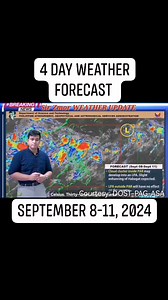 10K reactions · 2.3K shares | 4 Day Weather Forecast | PAG-ASA Weather Forecast | September 8-11, 2024 #sirzmor #fbreelsfypシ゚viral #seacondition #LPA #allinone #HeavyRainfall #weather #WeatherUpdate | Maestro Z Updates | Facebook