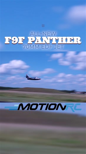 Some raw flying of the all-new 70mm Freewing F9F Panther! Available now! #motionrc #rc #rcplane #rcairplane #rcjet #rcjets #edf #edfjet | Motion RC