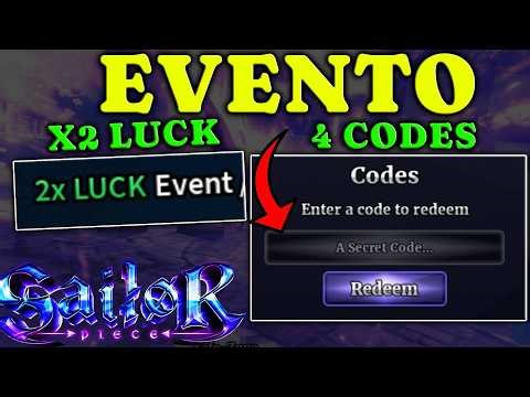 🍀X2 LUCK EVENT +4 CODES IN SAILOR PIECE CODES ROBLOX
